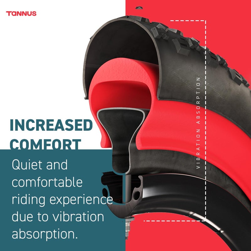 Tannus ARMOUR إدخال إطار تانوس أرمور، بطانة إطار دراجة بدون ثقب، واقي أنبوب دراجة مقاوم للثقب، يمنع الثقوب من الأشواك ورؤوس الماعز متوافق مع الدراجات الكهربائية، والدراجات الجبلية، وأكثر 20" 2.0-2.5" - Image 4